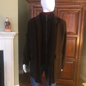 Cole Haan Men’s Coat Knit Bib XL Dark Brown